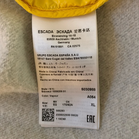 NWOT Escada Sport Hooded Lightweight Jacket - Picture 4 of 4